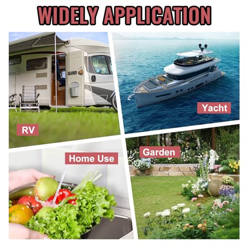 Image of CHANGE MOORE RV Fresh Water Pump 12V DC: Four Chamber Diaphragm Water Pump with Heavy Duty Pressure Switch and Filter for RV Marine Boat Caravan