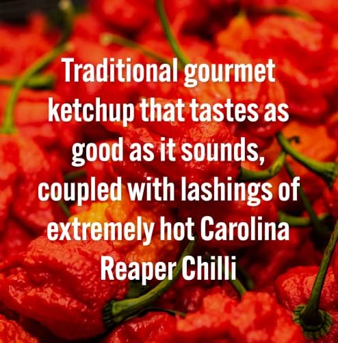 Carolina Reaper Chilli Ketchup | Chilli Mash Company | World's Hottest Chilli Ketchup - Extremely Hot | Vegan and Vegetarian Friendly | 250 ml