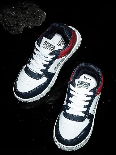 ASIAN Boy's Thunder-01 Kids Casual White Sneaker High-Neck with Lightweight Synthetic Upper Lace-Up Shoes for Kid's & Boy's - Image 3