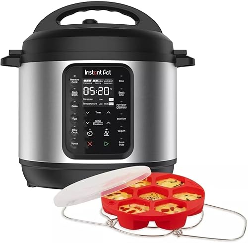 Image of Instant Pot 6QT 9-in-1 Electric Pressure-Cooker Bundle with Silicone Pan and Lid, Multi-Use Rice Cooker, Slow Cooker, and Instant Pot for Easy Cooking Kitchen Appliance (Stainless Steel)