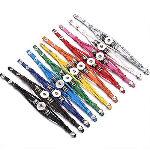 10pcs Bracelet Bangle for 18mm Snap Button Jewelry3