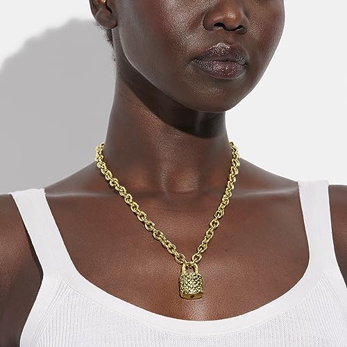 Coach Women's Quilted Padlock Necklace3