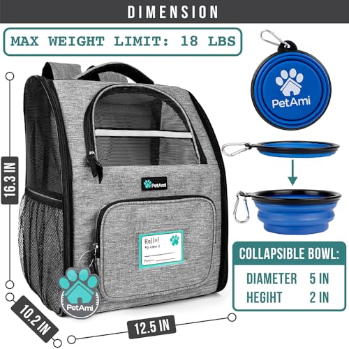 PetAmi Structured Pet Backpack Carrier