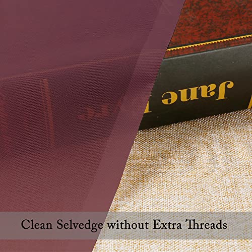 Image of OVZME Burgundy Sheer Curtains 84 inch Length 2 Panels Set, Light Filtering Sheer Privacy Curtain Drapes, Rod Pocket Window Treatments Voile Curtains for Living Room Bedroom, 42 inch W x 84 inch L