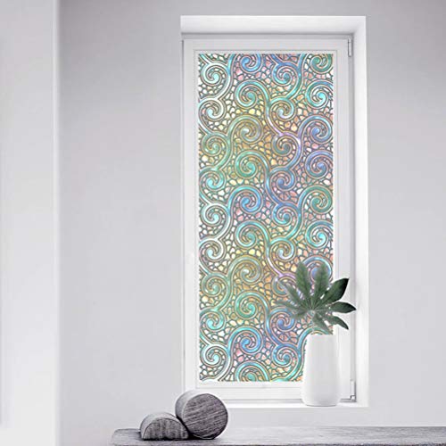FAVOMOTO Janela Criativa Filme de Privacidade Colorido Janela Adesiva Vinil Decorativo Adesivo de Ja