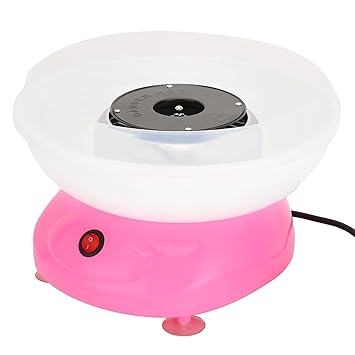 Cotton Candy Machine,Mini Electric Homemade Cotton Candy Maker Works with Hard Candy,Sugar Free Candy,Sugar Floss,Stainless Steel Bowl,for Birthday/Family Parties,Children's(Pink)
