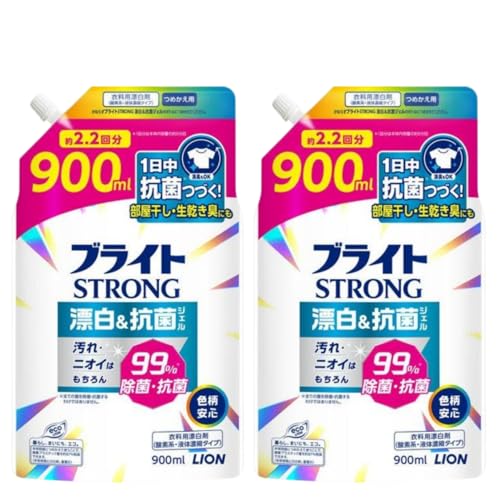 【まとめ買い】ブライトSTRONG ブライトストロング 衣類用 詰め替え 900ml × 2個