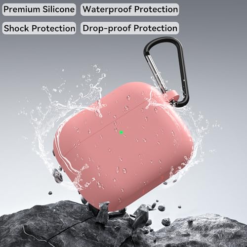 Image of Meliya for AirPods Pro 3 Case 2025 with Cleaner Kit, Soft Silicone Protective Case for Apple AirPods Pro 3rd Generation with Keychain & Lanyard for Women Men (Pink, Airpods Pro 3 2025)