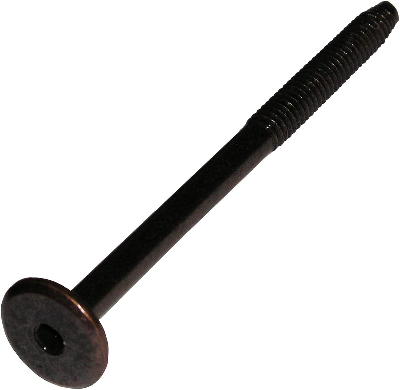 1/4 - 20 TPI x 100mm (3-15/16) Hex Drive Button 17mm Diameter Head Furniture Bolts Dark Bronze Finish (9 Pieces)