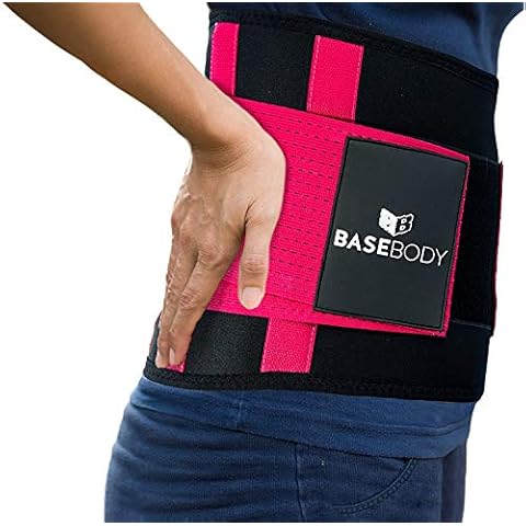 BaseBody Back Support Belts For Back Pain Men Women - Lower Back Support Brace - Lumbar Support Belt For Sciatica Pain (Hot Pink, X-Large) Cover
