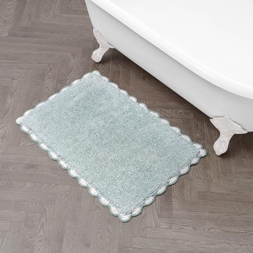 Laura Ashley Heathered Crochet Border 100% Cotton...