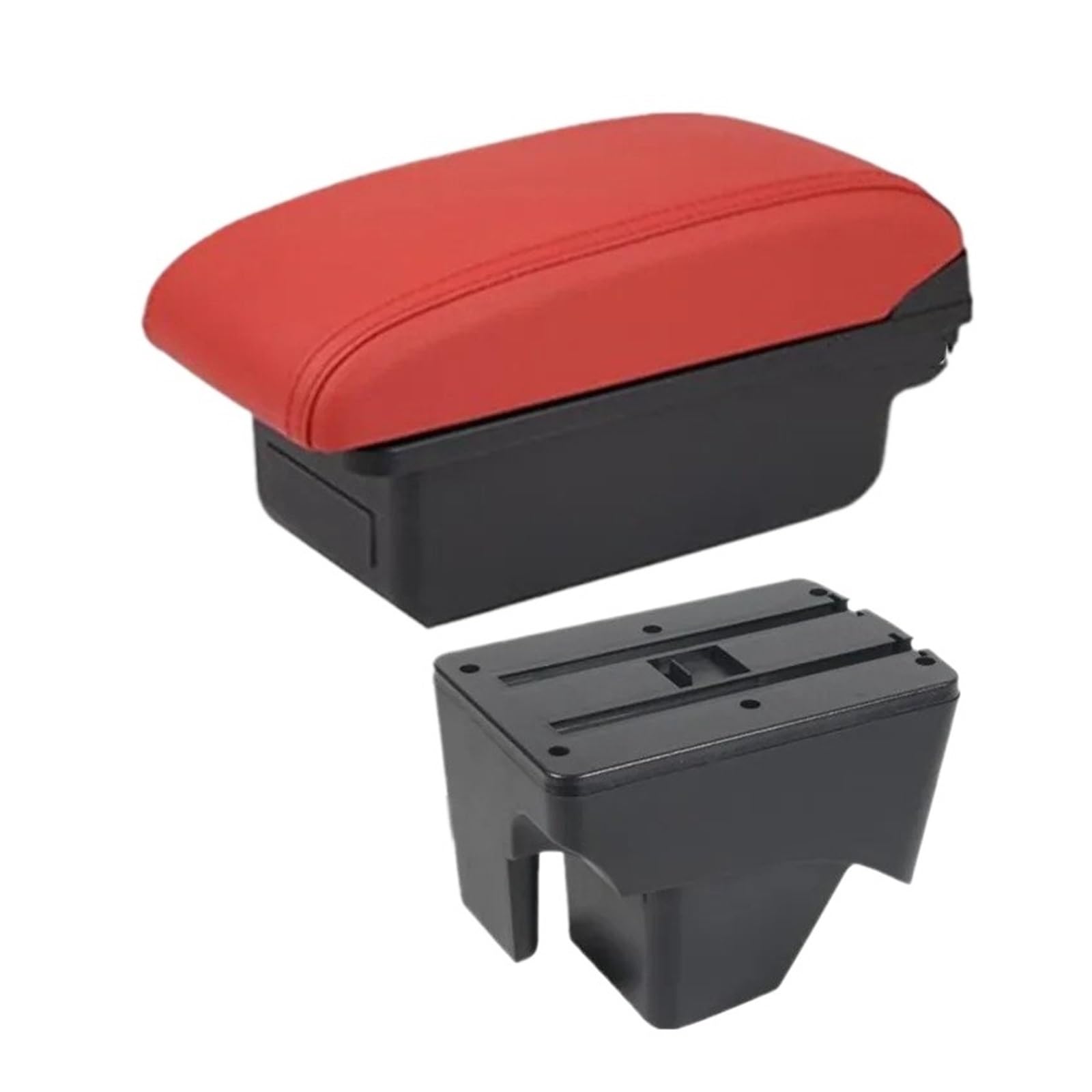 Ggwqoops Car Armrests For VW For TERA 2025 Central Storage Box Interior Retrofit Car Accessories Armrest Box(A4 red No USB)