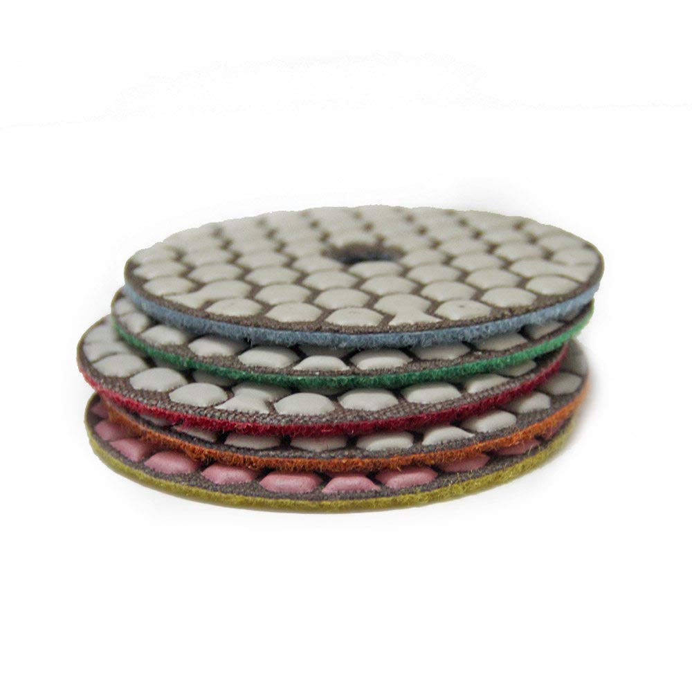 6 sztuk 4 w 100 mm sucha diamentowa tarcza szlifierska, ziarnistość 50/150/300/500/1000/2000 Mable beton kamień polerowanie renowacja