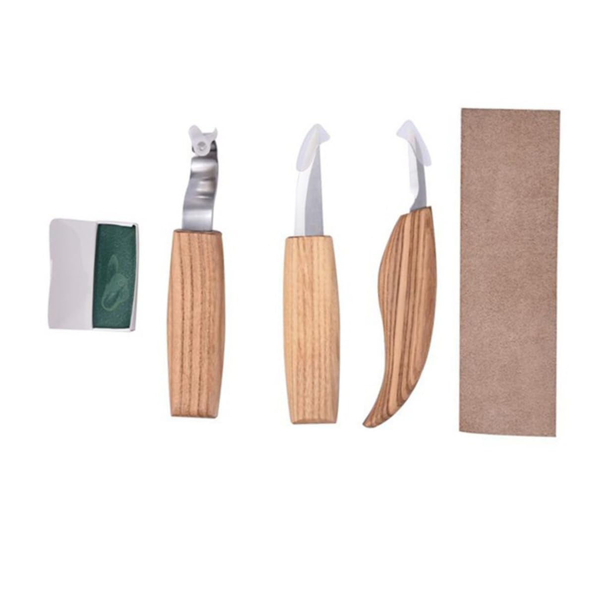 SEWACC 5Pcs Wood Carving Kit Set Sharp Edged Hand Carving Chisel Tools for DIY Projects Includes Grey Bag Precision Woodworking Gouges for Craftsmen and Hobbyists