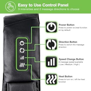 Cotsoco Massaggiatore Cervicale, Massaggiatore Cervicale Collo Spalle e Schiena Senza fili Migliorato con Calore, 3 Velocità Regolabili e Direzione Regolabile, Ottimo Regalo per Donne/Uomini/Genitori