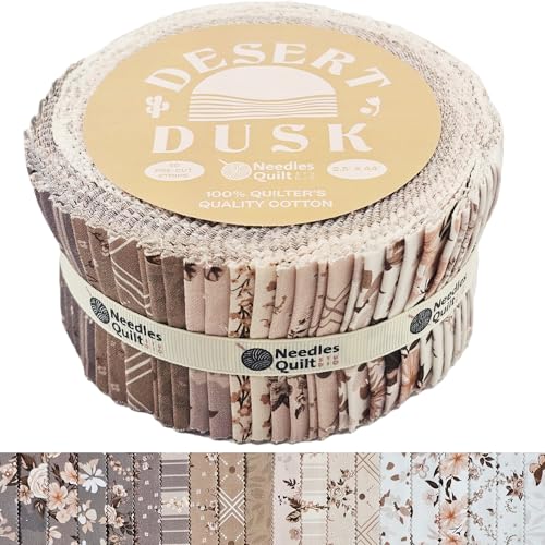Jelly Roll Fabrics for Quilting Clearance 40 Strip 2.5 x 44 | Cotton Strips Bundles Perfect Quilting Fabric for Sewing Precut Quilt Projects Jelly Roll Fabric Clearance (Desert Dusk)
