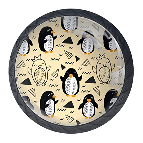 Bouton de tiroir pingouin en cristal pour décorer la salle de bain
