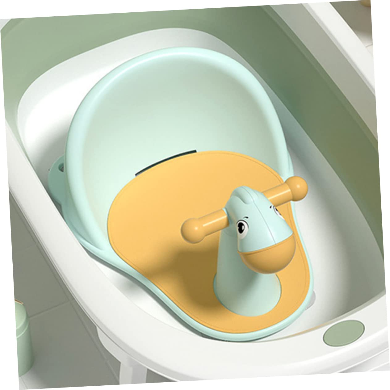PACKOVE Asiento de Baño para Ñiño Estructura Envolvente y Ventosas Antideslizantes, Silla de Bañera de Pp para Niños y Niñas en Bañera Segura y Cómoda
