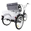 Adult Tricycle with Shopping Basket and Child Seat, Height Adjustable for Seniors Adults, Comfortable Stable Ride #4