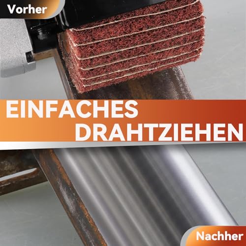 MANICAF Schleifwalzen mit Schleifpapier, Rollschleifer 60 Körnung Schleifhülsen 120 x 100 mm, Effizient Schleifrolle Bürste für Schleifroller Schleifmaschine zum Schleifen Mattieren Satinieren