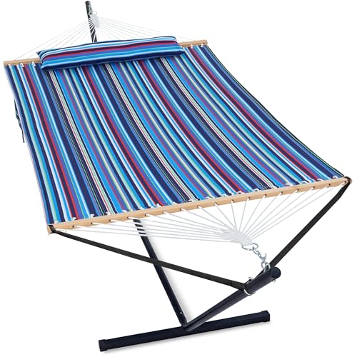 Image of GAFETE 2 Person Hammock with Stand for Outside, Heavy Duty Steel Stand