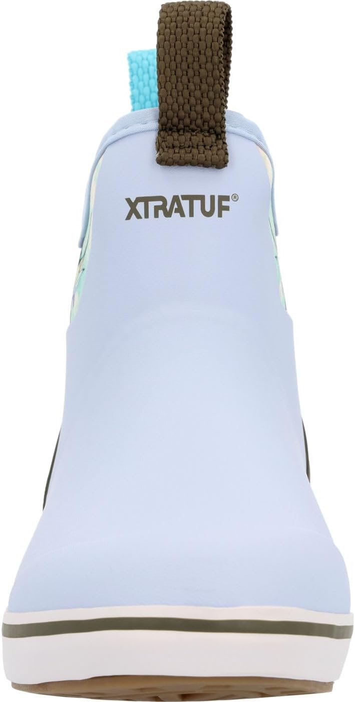 Xtratuf Women's Ankle Deck Boot Guy Harvey, Sky Blue Marlin, Size 8(M)