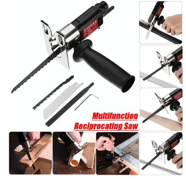 Image of YADAV DY Tools Multifunction Reciprocating Saw Attachment Change Electric Drill Into Reciprocat Saw Jig for The Wood Metal Cutting Metal File