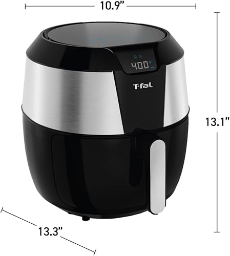 Miniatura 7 de T-fal Easy Fry XXL - Combo de freidora de aire y parrilla con pantalla de un solo toque, 8 programas preestablecidos, 5.9 cuartos de galón, negro y