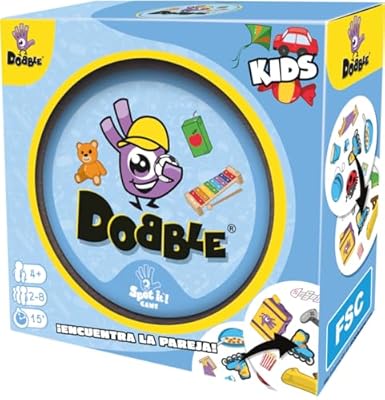 Asmodee Dobble Kids, Juego de Cartas Infantil de Acción y Reflejos, A Partir de 3 Años, De 2 a 8 Jugadores, 15 Minutos por Partida, En Español | Ya disponible en tu tienda friki favorita! En mundofriki.es!