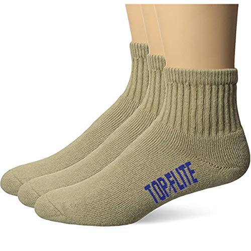 Top Flite Men's Sport Full Cushion Quarter Socks 3 Pair Pack