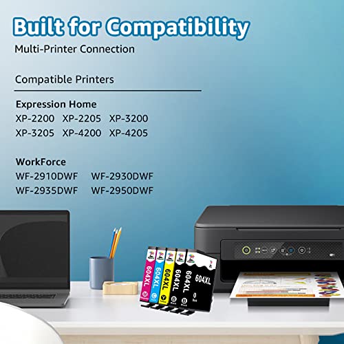Palmtree 604 XL Cartridges Compatible with Epson 604 604XL for Epson Expression Home XP-2200 XP-2205 XP-3200 XP-3205 XP-4205 - Image 2