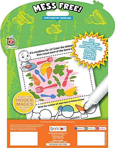 Bendon CoComelon 20 Page Imagine Ink Coloring Book with 1 Mess Free Marker - Thumbnail 5