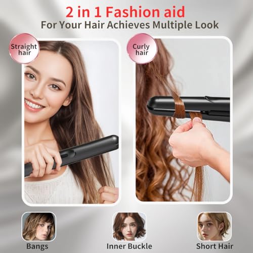 Plancha para el cabello negra miniatura 2