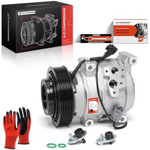 A-Premium A/C Compressor with Clutch Compatible with Toyota RAV4 2.0L 2.4L 2001-2005, Sport Utility