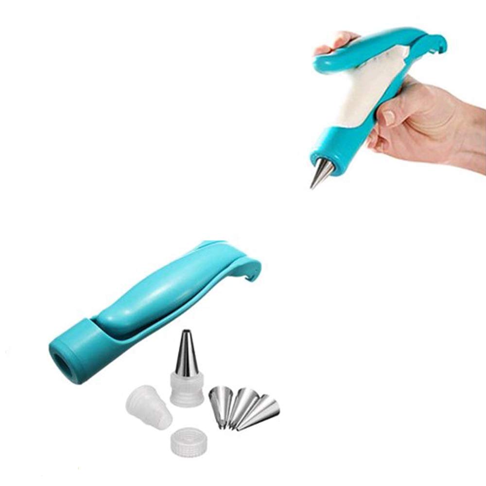 Hofumix Cake Decorating Tool Pastry DIY Cake Decorating Pen Icing Piping Tips Nozzles Bag Sugar Fondant Kit Icing Pen Piping Tips Bags for Baking 7Pcs/Set