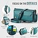 Konstreet for Samsung Galaxy Z Fold 7 Wallet Case Durable Leather Cover with Card Holder Flip Flap Wrist Strap Zipper Closure & RFID Blocking Case for Galaxy Z Fold 7 Bluegreen