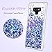 Caka Galaxy Note 9 Case, Galaxy Note 9 Glitter Case Liquid Series Sparkle Fashion Bling Luxury Flowing Liquid Floating Glitter Soft TPU Clear Case for Samsung Galaxy Note 9 (Blue Purple)