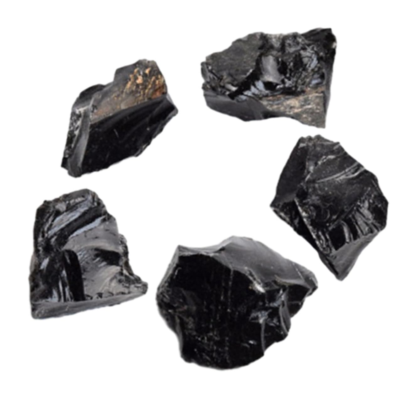 VALICLUD 5 Sätze Obsidian Duftstein Chakra-ausgleichssteine Natürlicher Obsidianstein Obsidian-dekoration Obsidianstein Für Zu Hause Obsidiansteine Natürlicher Kristall Schwarz 5 Stücke * 5