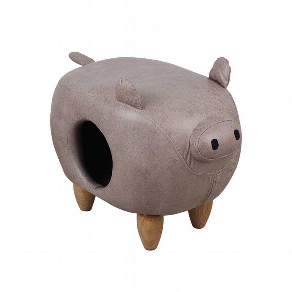 Nid chat tabouret pour calmer l'anxiété de l'animal maison créative double usage porc S