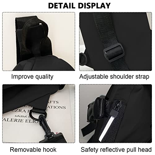 Image of GUSTAVE Crossbody Bag for Men Women with Badges, Waterproof Sling Bag Large Shoulder Bag with Adjustable Strap for Commuting Travel Outdoor Activities Cycling