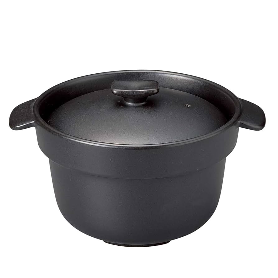 Amazon｜萬古焼 レンジ 炊飯釜 3合炊き 約1600ml 電子レンジ