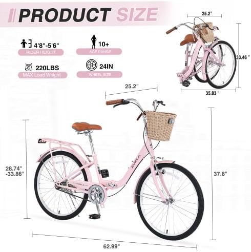 Bicicleta plegable para mujer 24"/26" Mountain bike miniatura 3