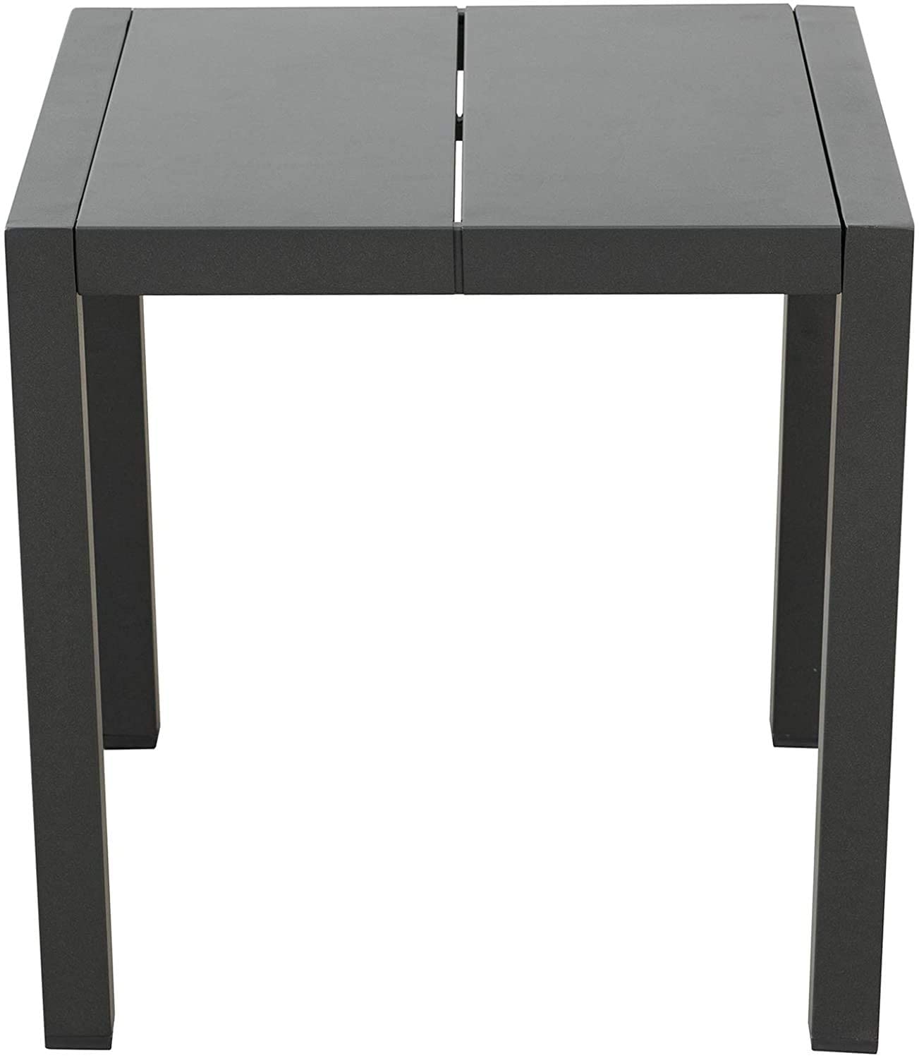 INDIAN DECOR 45205 Home Outdoor/Indoor Patio Steel Side Table with Panel Top, 20" W, Black 1