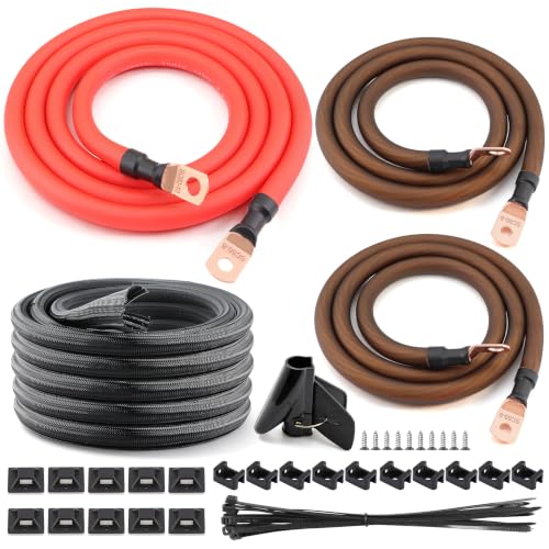 0 Gauge Big 3 Upgrade Kit,CCA Power Cable for Car Audio