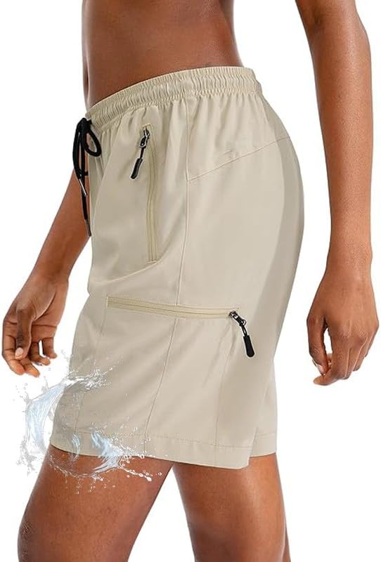 Women's 5"/ 7" High Waisted Hiking Swim Board Shorts Quick Dry UV UPF 50+ Beach Swimming Bottom