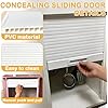 Tambour Door Kit with Guide Rails Handle, White ABS Roll Up Cabinet Doors Space Saving, Smooth Sliding Roller Shutter Kitchen Door(18x24in(46x61cm)