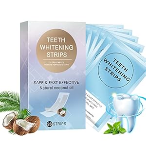 Folocone-tandenbleekstrips, 28 strips Whitening-strips Veilig voor gevoelige tanden en beschermen tandenglazuur, tandenbleekmiddel. Handig voor thuis, op reis, verwijdert efficiënt hardnekkige vlekken
