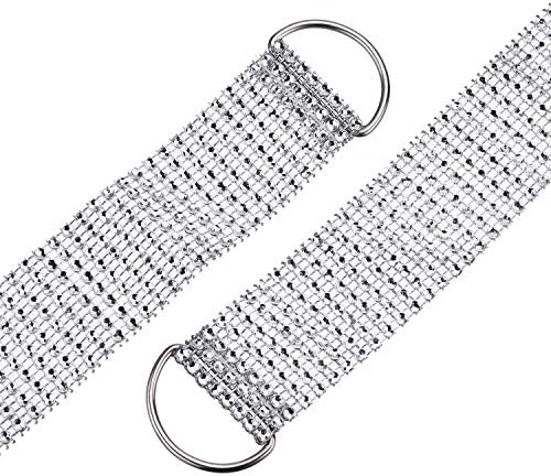 Hotop 2 Pairs of Crystal Rhinestone Diamond Curtain Tie Backs (Style 1)