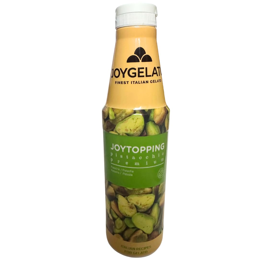 JOYTOPPING Pistazien Topping | 900g | Made in Italy | perfekt garnieren mit dem Squeezer | Ideal zum verfeinern ihres Eis, Waffeln und andere Leckerein