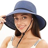 Monimo Sonnenhüte für Damen UPF 50+ Strohhut Damen Sommerhut mit Breiter Krempe